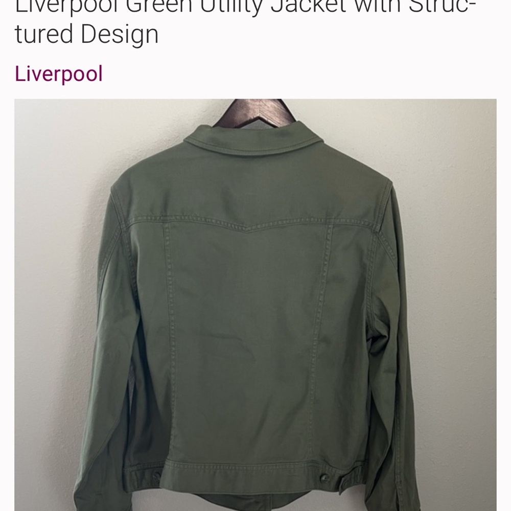 Liverpool Olive Button-Up Jacket - image 5
